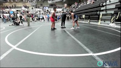 100-110 lbs Consolation - Hugh Hightower, Southmoore SaberCats Wrestling vs Mila Crawford, Southmoore SaberCats Wrestling