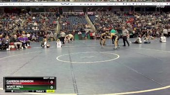 2A 157 lbs Cons. Round 3 - Cameron Dennison, South Granville vs Wyatt Wall, Surry Central