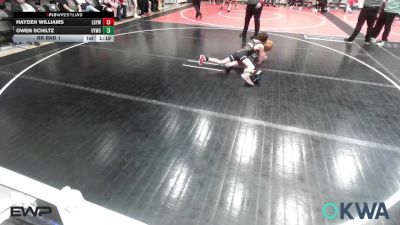 80 lbs Rr Rnd 1 - Hayden Williams, Locust Grove Youth Wrestling vs Owen Schiltz, Verdigris Youth Wrestling