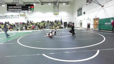 124 lbs Quarterfinal - Alina Hernandez, Bakersfield College vs Maleah Ballejos, Palomar College