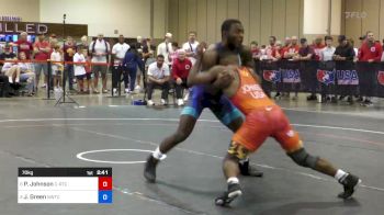 70 kg Quarters - Paniro Johnson, Cyclone RTC vs James Green, Nebraska Wrestling Training Center