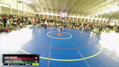 100 lbs Round 2 (4 Team) - Jordan Sandoval, Sanderson Wrestling Academy vs Luke Drager, Salem Elite Wrestling