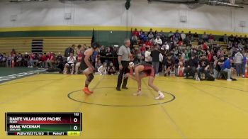 132 lbs Champ. Round 2 - Dante Villalobos Pacheco, Perry vs Isaak Wickham, Ashland