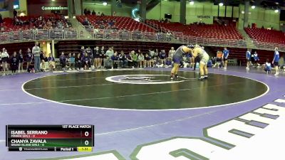 190 lbs Finals (2 Team) - Chanya Zavala, Grand Island Girls vs Isabel Serrano, Minden Girls