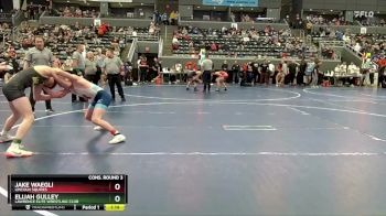 140 lbs Cons. Round 3 - Elijah Gulley, Lawrence Elite Wrestling Club vs Jake Waegli, Lincoln Squires