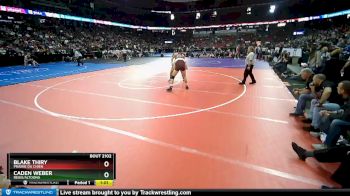 D2-195 lbs Quarterfinal - Blake Thiry, Prairie Du Chien vs Caden Weber, Regis/Altoona