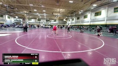 285 lbs 5th Place Match - Owen VandeWeerd, Sioux Valley vs Samuel Inman, Watford City Wolves