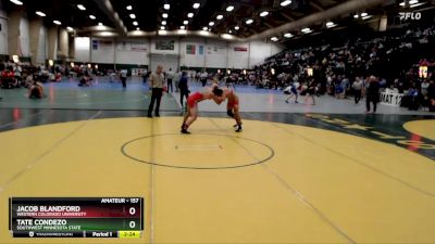 157 lbs Cons. Round 5 - Jacob Blandford, Western Colorado University vs Tate Condezo, Southwest Minnesota State