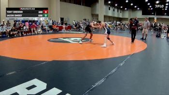 144 lbs Finals (2 Team) - Jacob Sweet, Gulf Coast WC vs Tony Brewer, All American WC