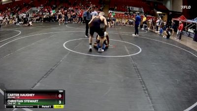 130 lbs Round 4 (6 Team) - Christian Stewart, Lake WC vs Carter Haughey, Silo WC