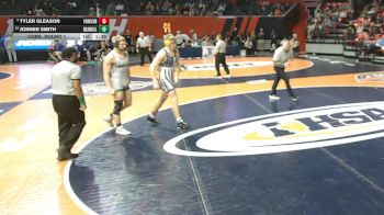 1A 165 lbs Cons. Round 1 - Jonner Smith, Savanna (West Carroll) vs Tyler Gleason, Yorkville (Christian)
