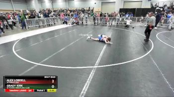 74 lbs Quarterfinal - Grady Kirk, Hi Flyers Wrestling Club vs Alex Lobdell, 3F Wrestling