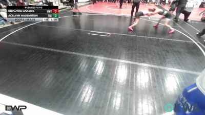 95 lbs Rr Rnd 1 - Brighton Horawa, Verdigris Youth Wrestling vs Acelynn Hauenstein, Tiger Trained Wrestling