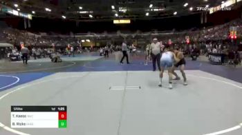 120 lbs Round Of 16 - Tryon Kaess, Takedown Express WC vs Bridger Ricks, Sanderson Wrestling Academy