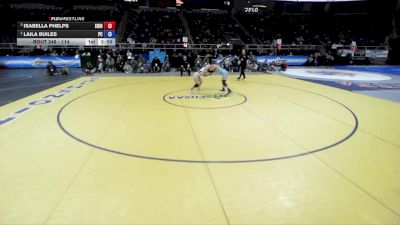 114 lbs 1st Place Match - Laila Builes, Port Chester vs Isabella Phelps, Sidney