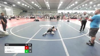 75 lbs Rr Rnd 1 - Zavier Olver, Mat Assassins White vs Jack Kahley, Buffalo Valley Wrestling Club - Black