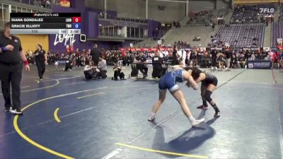 110 lbs Quarters & 1st Wb (16 Team) - Diana Gonzalez, Life University vs Gracie Elliott, Texas Wesleyan