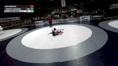 77 lbs Cons. Semis - Gor Sirunyan vs Bentley McIlwain, Central Catholic Wrestling Club