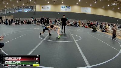 72 lbs Round 4 (6 Team) - Joshua Weimert, Junior Terps Xpress vs Camden Fawber, Midlothian Miners WC