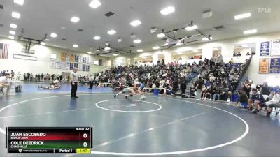 175 lbs Champ. Round 1 - Cole Deedrick, Chino Hills vs Juan Escobedo, Bishop Amat