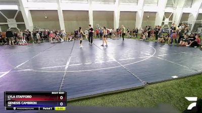 100 lbs Semifinal - Lyla Stafford, CA vs Genesis Cambron, WA