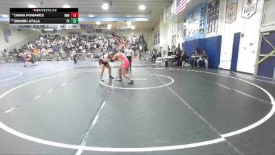 170 lbs Champ. Round 2 - Brandi Ayala, Paloma Valley vs Diara Pomares, Hemet