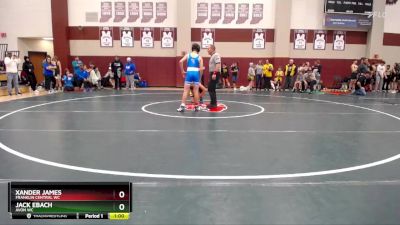 109-119 lbs Quarterfinal - Jack Ebach, Avon WC vs Xander James, Franklin Central WC