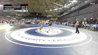 Boys 1A 215 lbs Cons. Round 4 - Caleb Harris, Cascade Christian vs Francisco Hernandez, Wapato