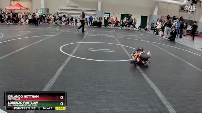 45 lbs Quarterfinal - Lorenzo Partlow, BullDawgs Wrestling Club vs Orlando Nottham, MD Maniacs