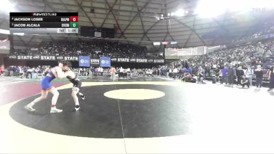 Boys 4A 132 lbs Quarterfinal - Jacob Alcala, Davis vs Jackson Losee, Graham-Kapowsin