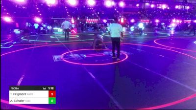 150 lbs Round Of 16 - Trace Prigmore, Warrior Wrestling Club vs Austin Schuler, Fossil Ridge High School