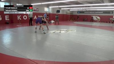 157 lbs Champ. Round 2 - Tyler Tarallo, Blackburn vs Nolan Howell, Cornell College