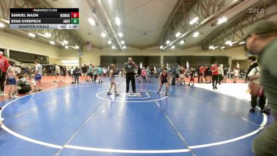 85 lbs Quarterfinal - Samuel Mazin, RedNose MS vs Evan Overpeck, American MMAW MS