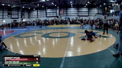 85 lbs Round 2 (6 Team) - Bennett Myles, NORTH CAROLINA WRESTLING FACTORY vs Colton Miller, GREAT NECK WRESTLING CLUB - GREEN