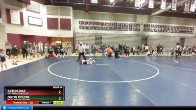 41 lbs Quarterfinal - Axton Diaz, Roy Wrestling Club vs Nixon Moleni, West Jordan Jaguars