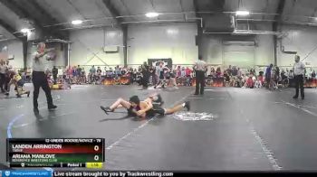 76 lbs Round 2 - Ariana Manlove, Reverence Wrestling Club vs Landen Arrington, Troup