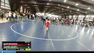 53+ Cons. Round 2 - Maxwell Elliott, Payson Lions Wrestling Club vs Slade Broadhead, JWC