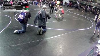 65 lbs Cons. Round 3 - Ophillia Olson, Louisville Wrestling Club - Girls vs Bailey Andrys, Sidney Wrestling Club
