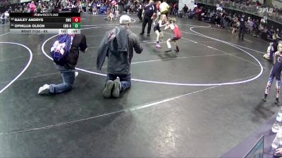 65 lbs Cons. Round 3 - Ophillia Olson, Louisville Wrestling Club - Girls vs Bailey Andrys, Sidney Wrestling Club