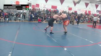 285 lbs Champ. Round 1 - Kody Barringer, Shelton vs Jayden Sweetman, Centralia