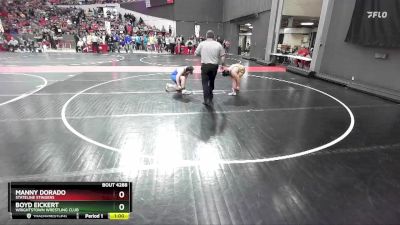 150 lbs Champ. Round 1 - Boyd Eickert, Wrightstown Wrestling Club vs Manny Dorado, Stateline Stingers