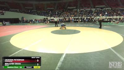 3A-126 lbs Semifinal - Benjamin Dinan, Banks vs Jackson Peterman, Harrisburg