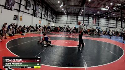 55 lbs Round 2 (6 Team) - Rowan Johnson, CAPITAL CITY WRESTLING CLUB vs :Bodie Anderson, SHENANDOAH VALLEY WRESTLING CLUB