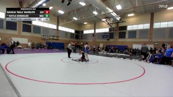 100lbs Champ. Round 2 - Kayla Gonzalez, Moses Lake (Girls) vs Najalia `Nala` Baublits, Eatonville (Girls)