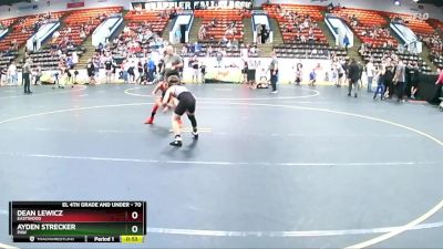 70 lbs Cons. Semi - Ayden Strecker, PAW vs Dean Lewicz, Eastwood