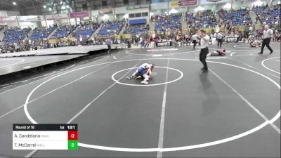 85 lbs Round Of 16 - Adam Candelaria, Pagosa Springs Middle School vs Treyden McCarrel, Wellington Eagles