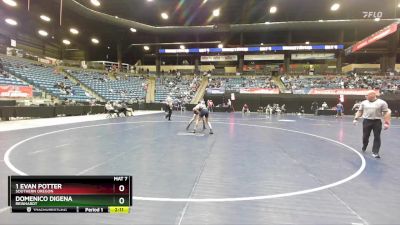 141 lbs Champ. Round 1 - 1 Evan Potter, Southern Oregon vs Domenico DiGena, Reinhardt