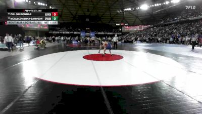Boys 4A 120 lbs Champ. Round 1 - Moeleco Serna-Sampson, Spanaway Lake vs Dillon Bonnar, Glacier Peak