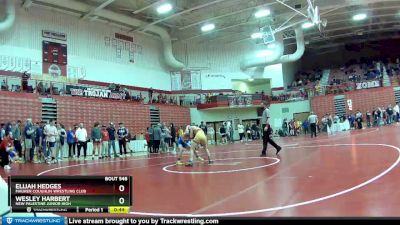 120 lbs Cons. Round 2 - Wesley Harbert, New Palestine Junior High vs Elijah Hedges, Maurer Coughlin Wrestling Club