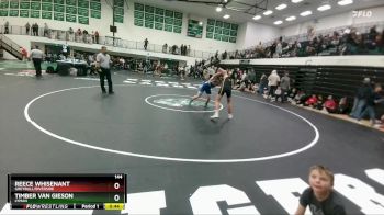 144 lbs Cons. Round 4 - Timber Van Gieson, Lyman vs Reece Whisenant, Greybull/Riverside